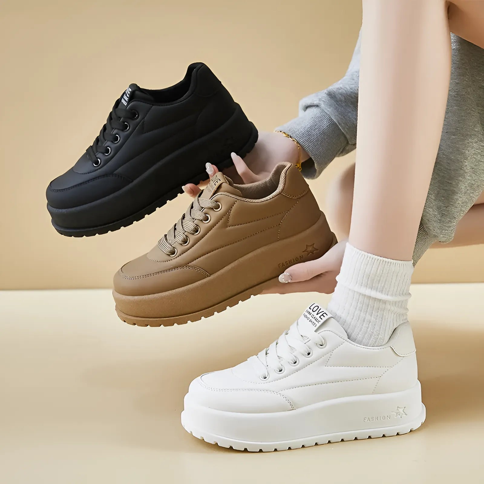 Zapatos de mujer LuvvoUP-W SELORA con aumento de altura